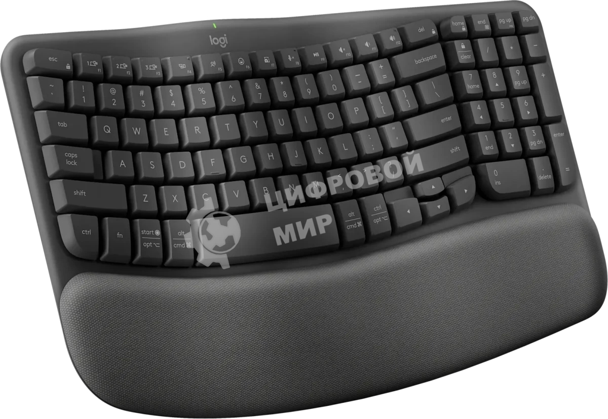 Клавиатура Logitech Wave Keys беспроводная, Bluetooth, радиоканал, серый
