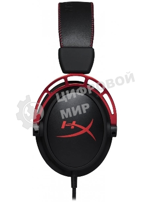 Гарнитура HyperX Cloud Alpha чёрный-красный, проводная, 2 x 3.5 мм, съёмный микрофон с шумоподавлением, регулятор громкости на кабеле
