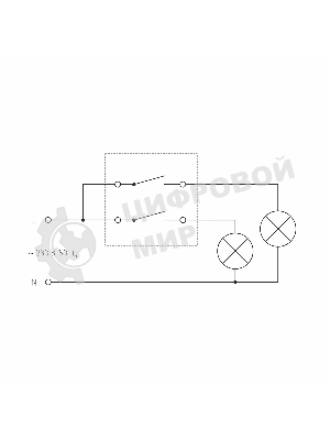 Выключатель двухклавишный WERKEL (черный акрил) W1120048