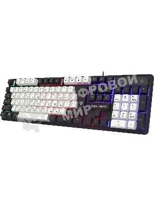 Клавиатура проводная Defender Dark Knight R GK-077, USB, черный/белый