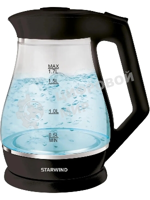 Чайник электрический Starwind SKS2035 1.7 л, 2200 Вт, черный