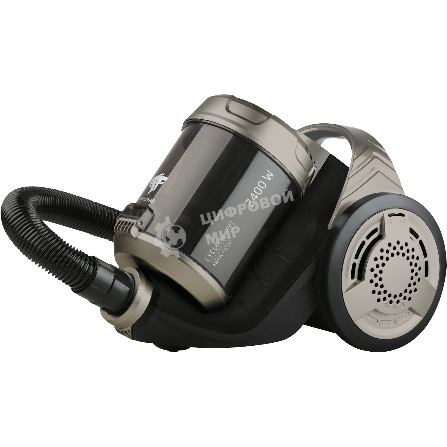 Пылесос LEONORD LE-1423 золотистый/черный, 460/2400 Вт, уборка сухая, пылесборник контейнер 3 л