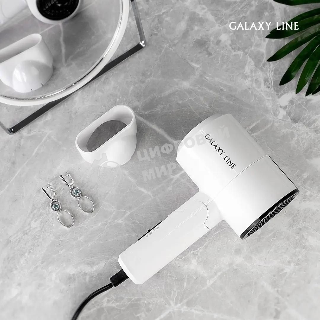 Фен Galaxy Line GL 4345 белый, 1400 Вт, компактный