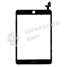 Сенсорное стекло (тачскрин) Ipad mini 3 (retina) + IC (A1599, A1600), черное