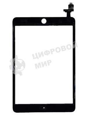 Сенсорное стекло (тачскрин) Ipad mini 3 (retina) + IC (A1599, A1600), черное