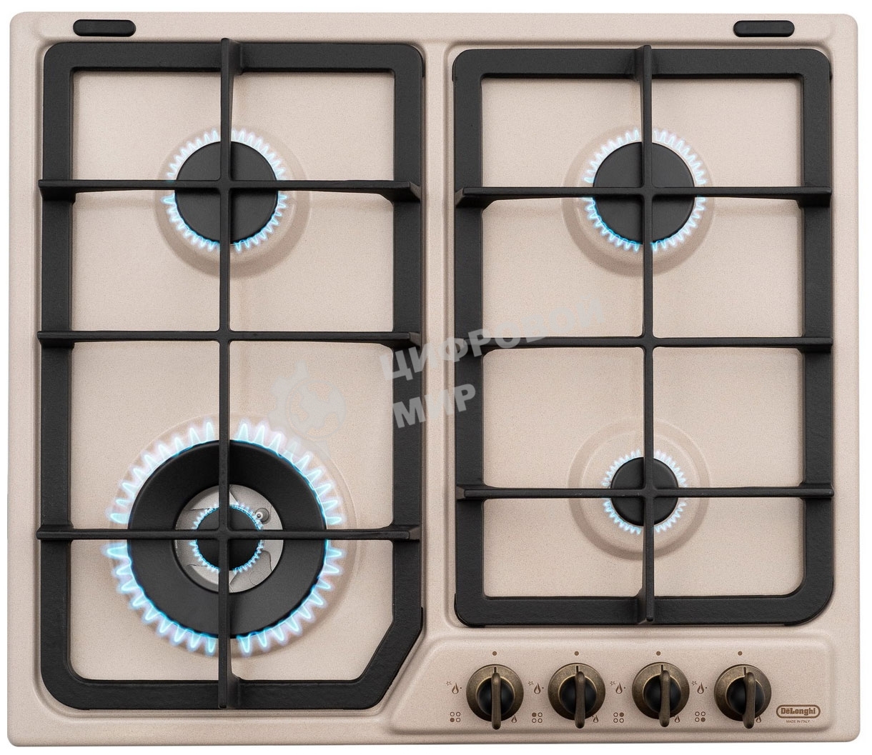 Газовая варочная панель DeLonghi OWF 46 PRO RUS независимая, бежевый