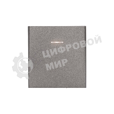 Выключатель Kranz STRONG 1 кл проходной (переключатель) с подсветкой 10А с/у графит