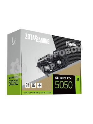 Видеокарта Zotac GAMING GeForce RTX 5050 TWIN EDGE, NVIDIA RTX 5050, 8 ГБ GDDR6, 128 бит, PCI-e 5.0, 1xHDMI, 3xDP, 2572 МГц