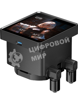 Система жидкостного охлаждения PCCooler DT360 ARGb Display BK (300W, 360мм, LED temp., черный, ARGb/Fans: 3x120мм, 83.83CFM, 3000RPM/Pump height 62мм, 15dBA, 2600RPM, Rad thickness 27мм/S: 1851, 1700, 1200, 115X, AM5, AM4)