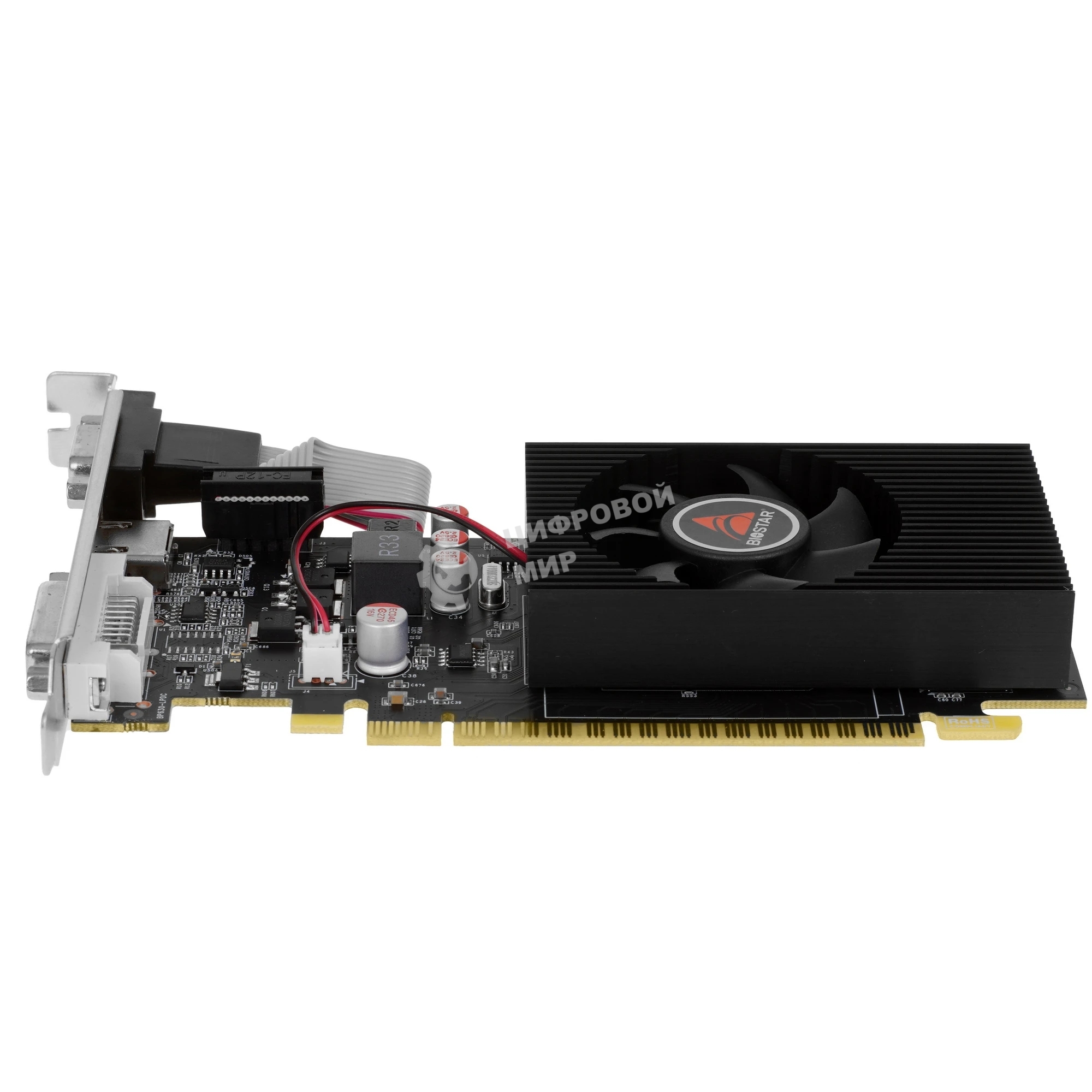 Видеокарта Biostar NVIDIA GeForce GT 730 2Gb PCI-E GT730-2Gb D3 LP (GF108) 128bit GDDR3 700/1333 DVIx1 HDMIx1 CRTx1 HDCP Ret low profile