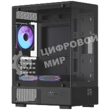 Корпус Formula Crystal Z1CM Plus AR v2 черный без БП mATX 5x120мм 1xUSB3.0 audio bott PSU