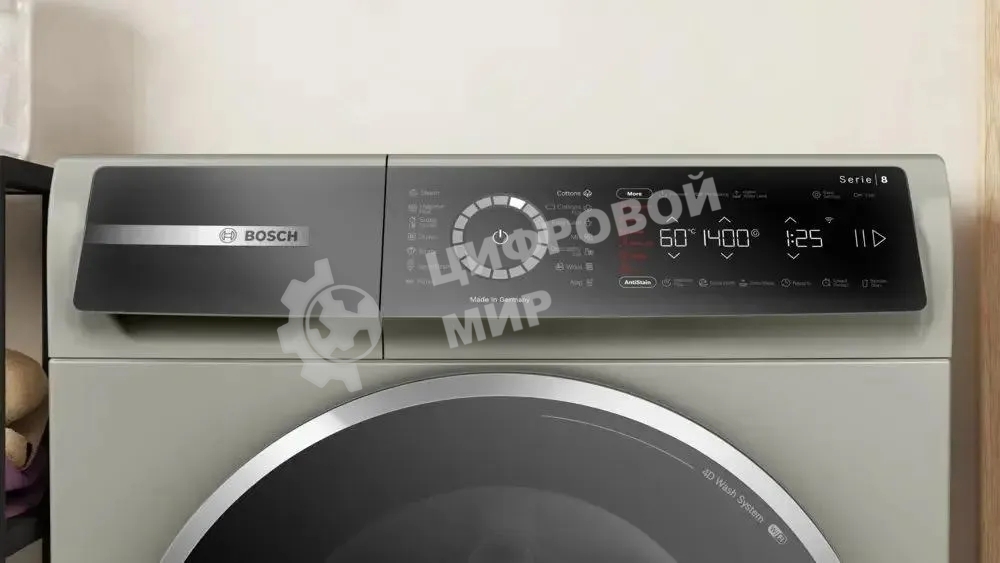 Стиральная машина Bosch Serie 8 WGb2440XME серебро, загрузка фронтальная 9 кг, 1400 об/мин., класс: А+++