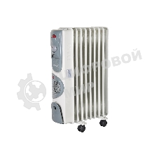 Обогреватель масляный EUROLUX ОМ-EU-9НВ (9 секций) белый, 2400 Вт, 30 м2, термостат 67/3/17