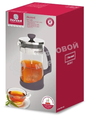 Френч-пресс Rondell Akzent RDS-938, 1 л, стальной