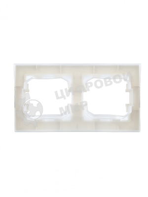 Рамка 2-местная IEK BRITE РУ-2-БрБ-44 IP44 белый