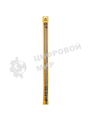 Бур по бетону Denzel двойная спираль, Cobalt W-tip, 20x600 мм, SDS PLUS