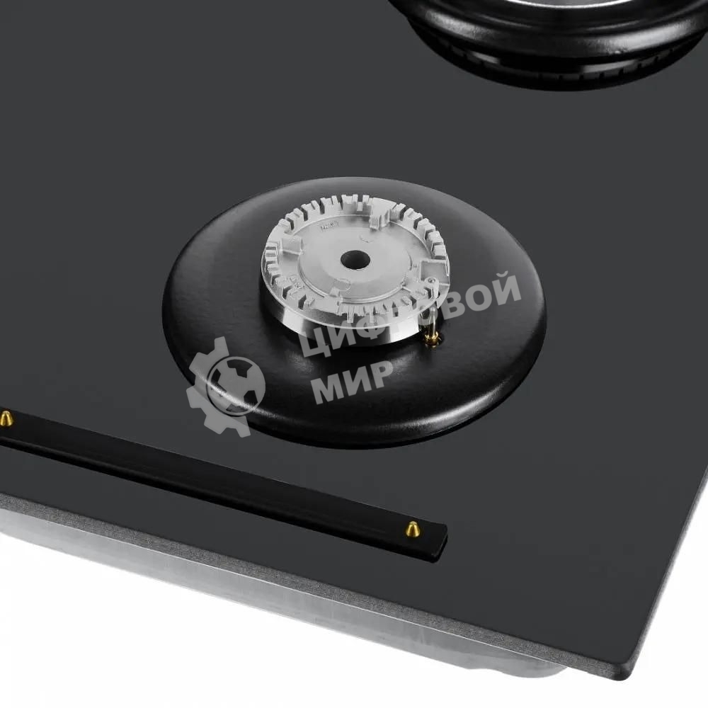 Газовая варочная панель Maunfeld EGHG.64.6CB/G, 4 конфорки, закаленное стекло, черный