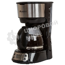 Кофеварка капельная Pioneer CM053D серебристый/черный, исп. кофе - молотый, 0.75 л, 600 Вт