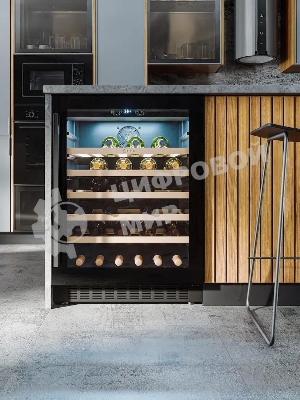 Винный шкаф LEX LWD6054BL черный, 135 л, 1 отсек, 54 бут.