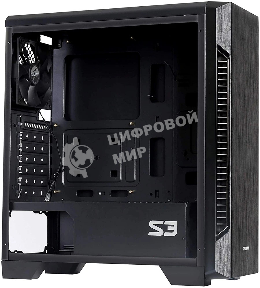 Компьютерный корпус MidiTower Zalman S3 TEMPERED GLASS WINDOW black