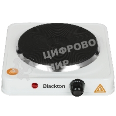Плита настольная электрическая Blackton Bt HP113W белый, 1 кВт, ТЭН, конфорки - 1, эмаль, поворотные переключатели