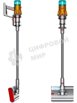 Пылесос вертикальный Dyson V12S Detect Slim Submarine 485350-01 золотой/серый металлик, питание от аккумулятора, 150 Вт, уборка сухая/влажная, пылесборник 0.35 л