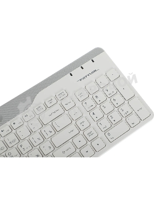 Клавиатура беспроводная A4Tech Fstyler FBK25, USB, Bluetooth/Радиоканал, белый/серый