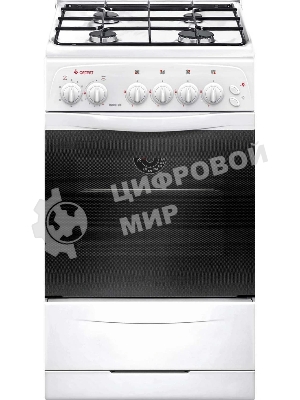 Плита газовая Gefest ПГ 3200-05 белый, конфорок 4 шт, духовка 42 л, 50 см x 85 см x 57 см