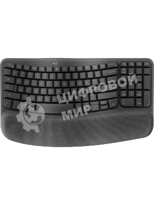 Клавиатура Logitech Wave Keys беспроводная, Bluetooth, радиоканал, серый