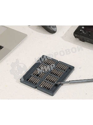 Набор прецизионных отверток Deli DL241057 (отвертка + 56 бит), сталь S2 + Cr-V