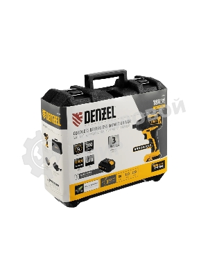 Винтоверт ударный аккумуляторный бесщет Denzel CID-IB-200 18В Li-Ion