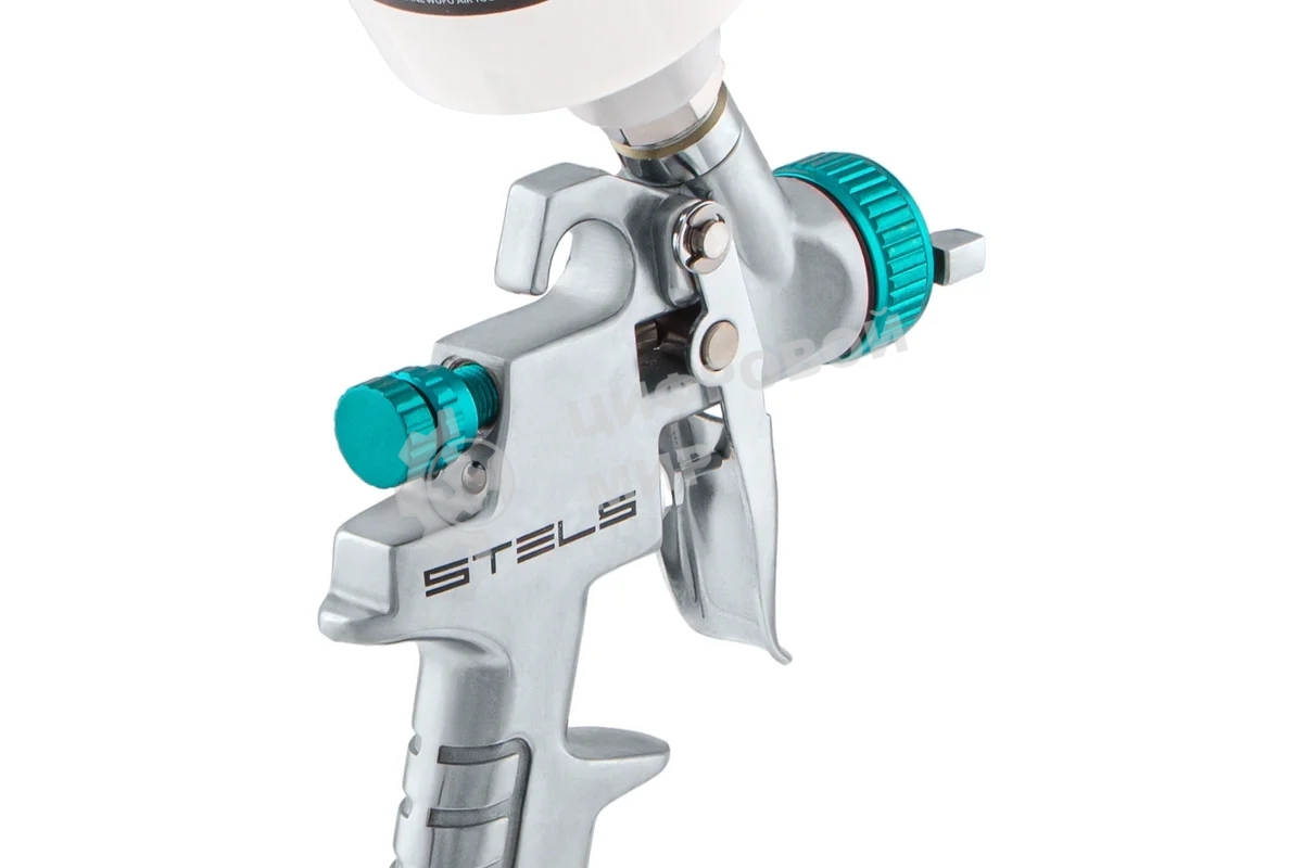 Краскопульт пневматический Stels ag 810 hvlp 57361 гравитационный сопло 0.8мм и 1мм