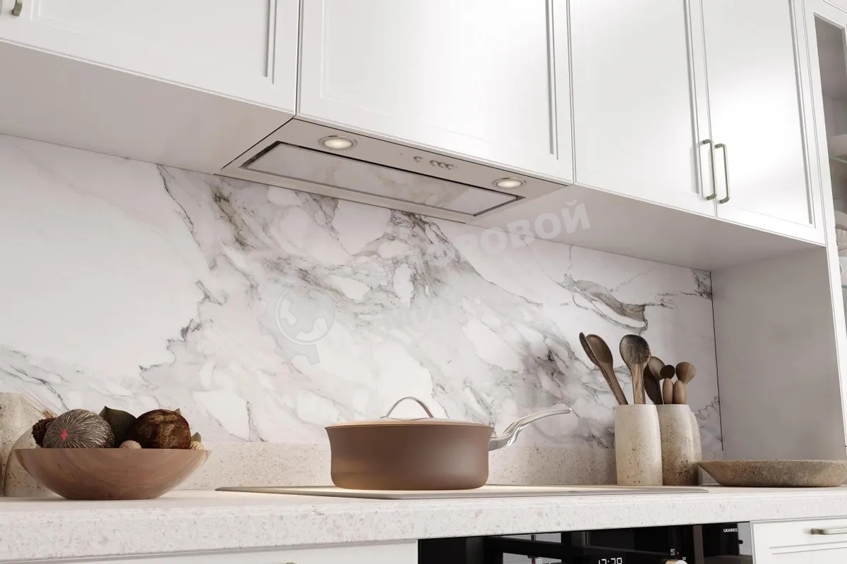 Вытяжка встраиваемая Elikor Cube 60П-1000 белый SM/белый, 59.8 см, 1000 куб. м/ч, 57 дБ