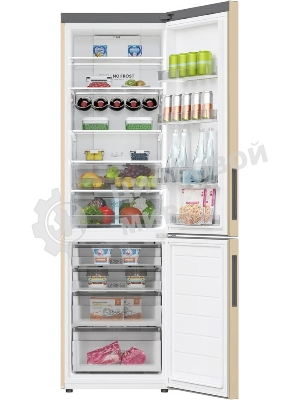 Холодильник Haier C2F637CGGU1 золотистый, двухкамерный, 278/108л, морозилка снизу, No Frost