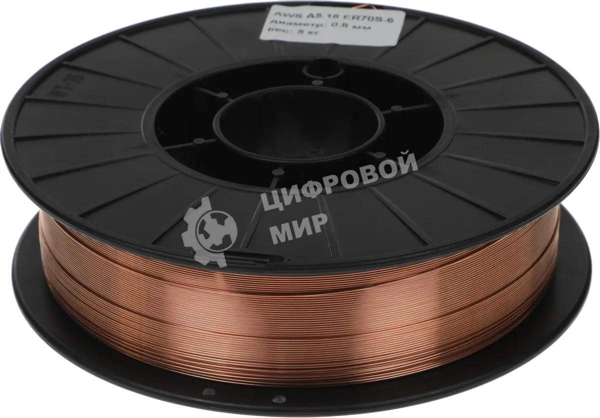 Проволока сварочная ELITECH 0606.010100 (стальная омедненная) 0.8мм масса 5кг