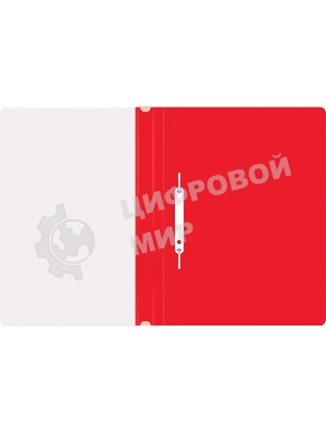 Папка-скоросшиватель Silwerhof Eco A4 прозрач.верх.лист пластик красный