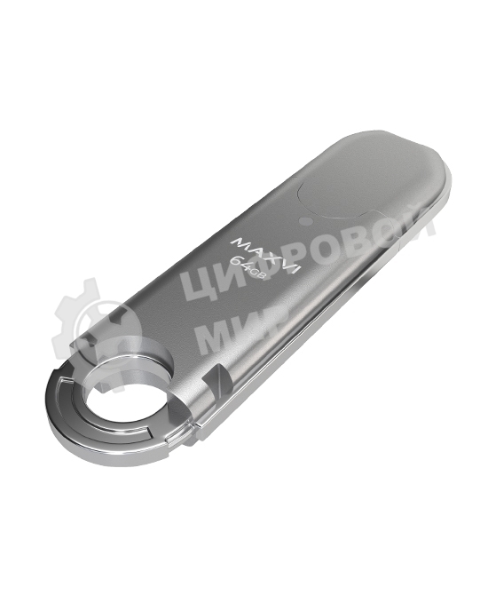 Флешка USB Maxvi P2 silver (FD64GBUSB20C10P2), 64Gb, USB 2.0, R/W 20/10, серебристый
