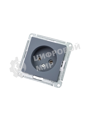 Механизм розетки 1-м СП AtlasDesign 16А IP20 без заземл. грифель
