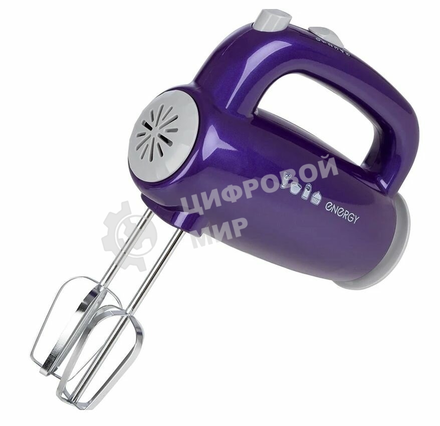 Миксер Energy EN-295P, 5 скоростей, 300 Вт, фиолетовый