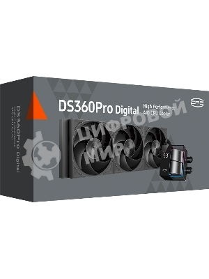 Система жидкостного охлаждения PcCooler DS360 Pro Digital ARGb Soc-AM5/AM4/1200/1700/1851 черный 4-pin 15-34.3dB Al LCD 310W Ret (D7-S360WBKN-GL)