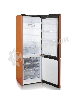 Холодильник Бирюса T6127 оранжевый двухкамерный 245/100л морозилка снизу