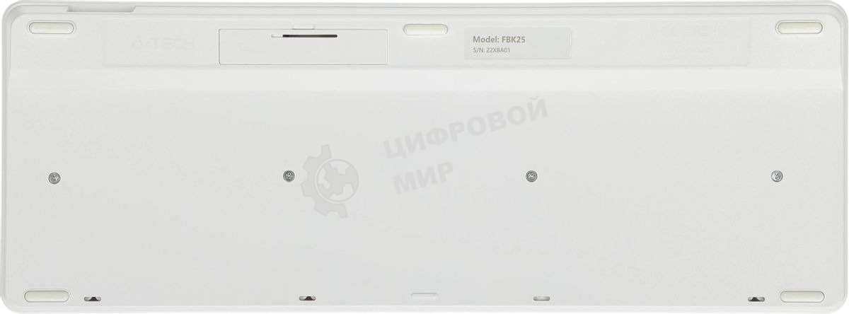 Клавиатура беспроводная A4Tech Fstyler FBK25, USB, Bluetooth/Радиоканал, белый/серый