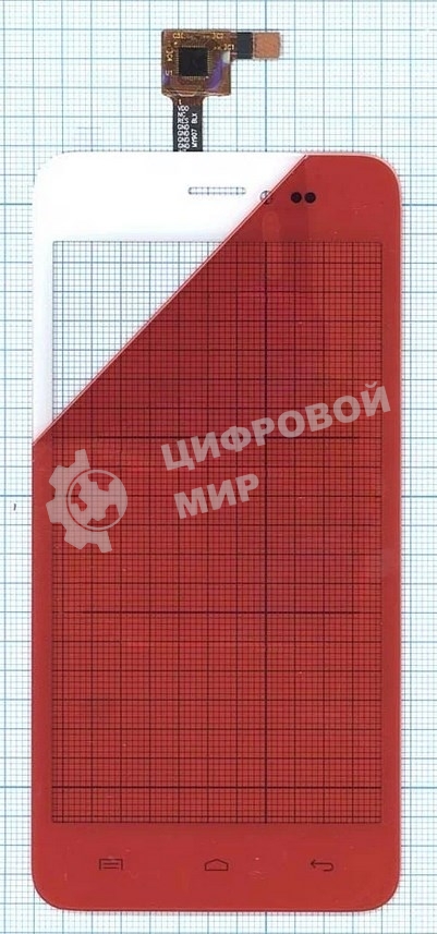 Сенсорное стекло (тачскрин) для Explay Craft, белое