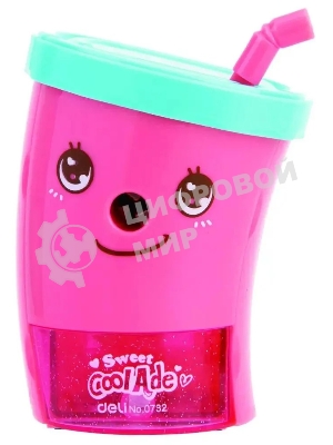 Точилка для карандашей механическая Deli E0732, 1 отверстие, пластик, ассорти