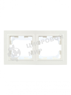Рамка 2-местная IEK BRITE РУ-2-БрБ-44 IP44 белый