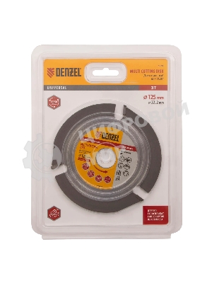 Диск пильный для УШМ Denzel мультирез, 125 х 22,2 мм