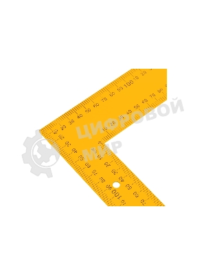 Угольник Denzel стальной, 400 мм х 600 мм, ультрафиолетовая печать (измерительная шкала)