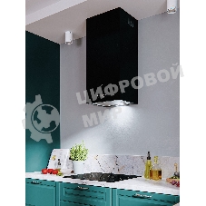 Вытяжка островная LEX Mono 400 черная, 40 см, 850 куб. м/ч, 50 дБ