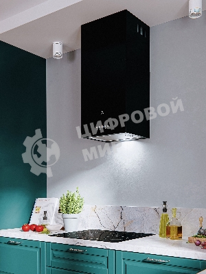 Вытяжка островная LEX Mono 400 черная, 40 см, 850 куб. м/ч, 50 дБ