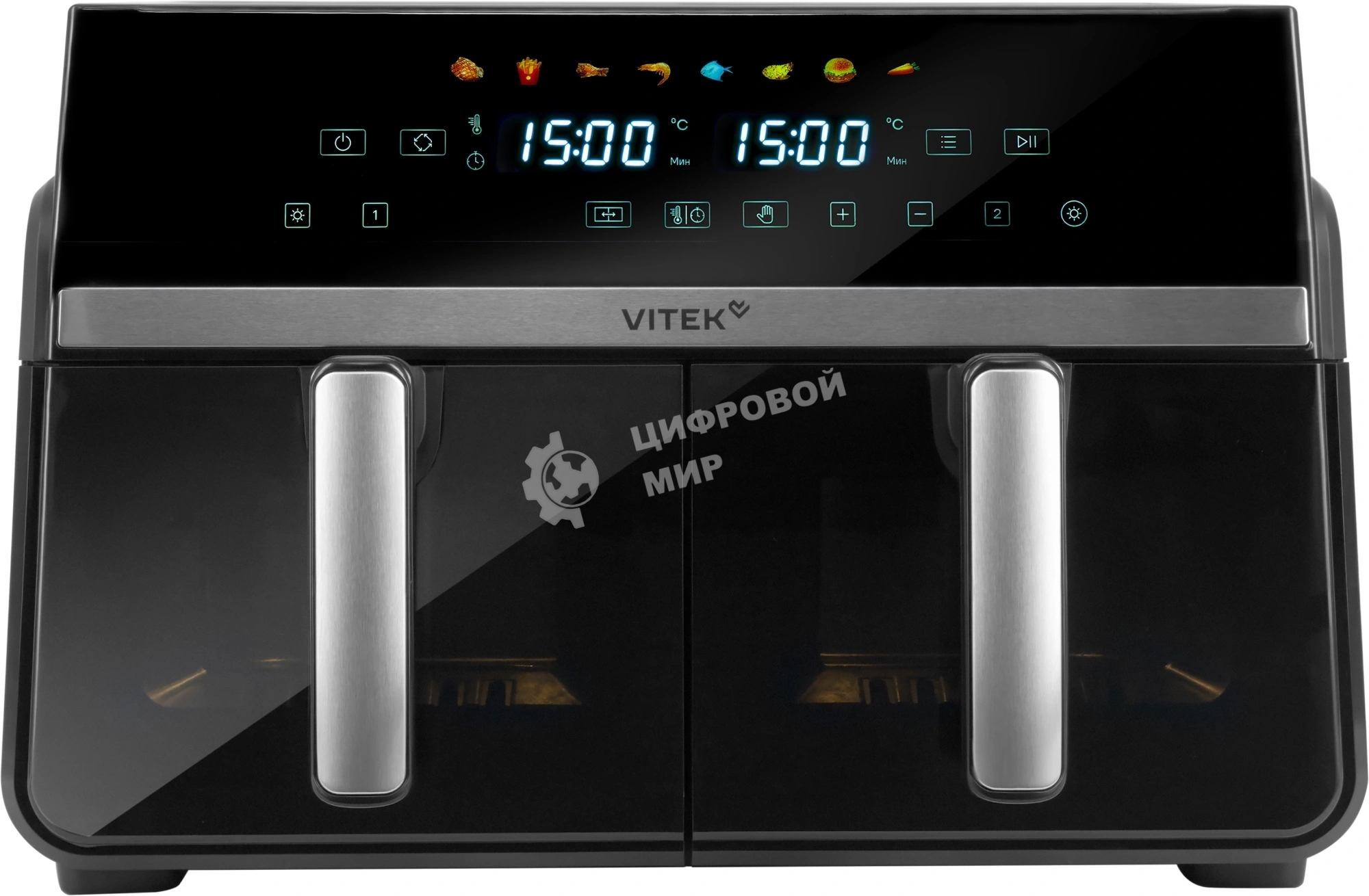 Аэрогриль Vitek VT-AF1001 черный, 2400 Вт, 10 л, сенсор, 8 программ